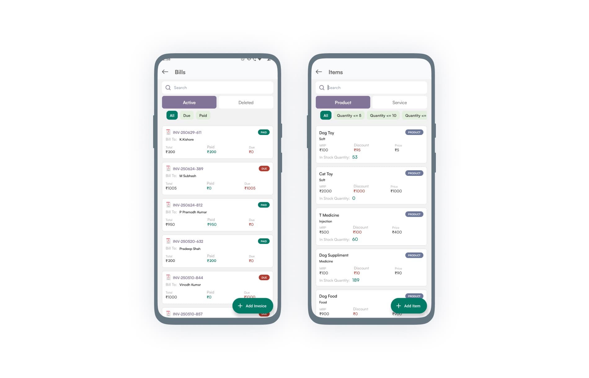 Inventory & Billing